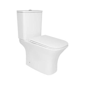 Унитаз напольный Qtap Presto Quadro безободковый с сиденьем Soft-close QTPRE27W51021