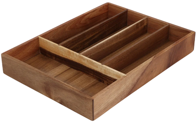 Wkład na sztućce do szuflady Excellent Houseware drewniany Brązowy 35 x 26 x 5 cm (8721037327626)