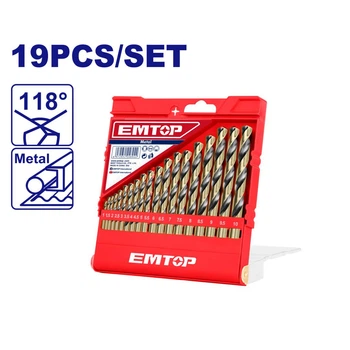 Набор сверл EMTOP ETDBB11196, 19 шт.