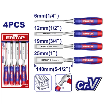 Набор стамесок EMTOP EWCT0401, 4 шт.