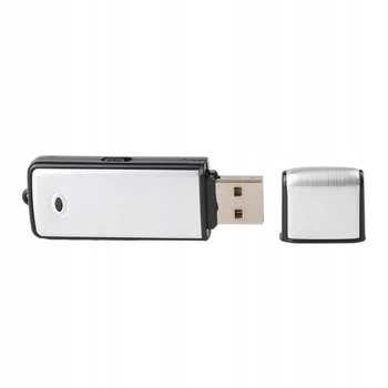 Цифровий диктофон USB флешка для запису розмов з активацією голосом пластик чорний 63×20×9 мм портативний 8/16/32/64/128 гб памяти