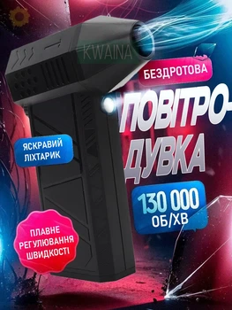 Аккумуляторный ручной турбовентилятор для удаления пыли 130000 об/мин, мощный беспроводной воздуходув для дома и авто с подсветкой