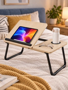 Складаний столик для ноутбука з регульованим нахилом LOW T14 Light Wood