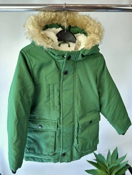 Детская куртка парка George, осенняя куртка, 3-4 года, 98-104 см, зеленая