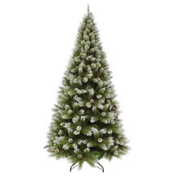 Сосна TriumphTree ПВХ 230 см зелена з інеєм та шишками