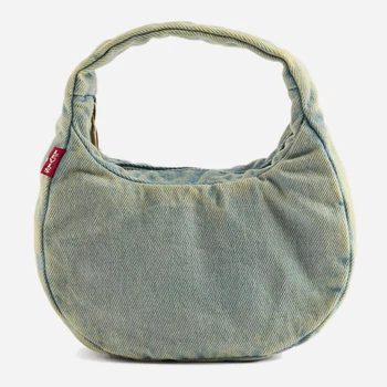 Сумка багет женская тканевая маленькая Levi's 712487431 Голубая (1162178381)