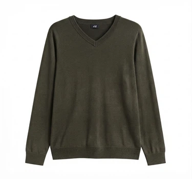 Джемпер тонкой вязки для мужчины H&M 0515238-6 M хаки