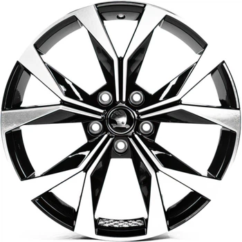 Литые диски Replica Skoda (SK18726) R18 W7.5 PCD5x112 ET38 DIA57.1 (gloss black machined face)