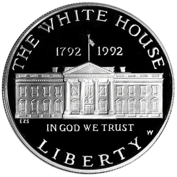 Колекційна срібна монета “Liberty – Двохсотріччя Білого дому” PROOF 26,73 г 1992 рік