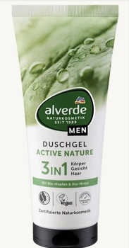 Мужской органический гель для душа 3 в 1 Alverde MEN Active Nature, 200мл