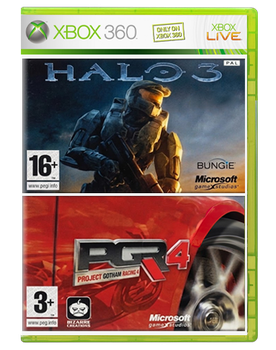 Игра Microsoft Xbox 360 Halo 3 / Project Gotham Racing 4 Английская Версия DVD 2шт Б/У