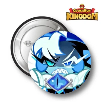 Значок закатный 56 мм с дизайном Cookie Run: Kingdom Shadow Milk Cookie Печенька Теневое Молоко (ЗЧ000033)