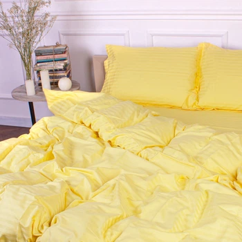 Простынь Satin Stripe 30-0003 Intense Yellow 110*160