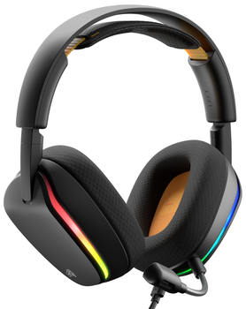Zestaw słuchawkowy Glorious A2c RGB gamingowy z mikrofonem Czarny GLO-A-2PC-BLK (840408303286)