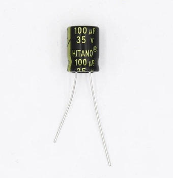 Конденсатор 100uF 35V ESX 8x12mm low imp 5000часов ESX101M35B-Hitano