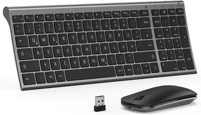 Беспроводной комплект клавиатура + мышь Seenda WGJP-031B QWERTZ, аккумуляторные, USB-A, для ПК ноутбука Smart TV
