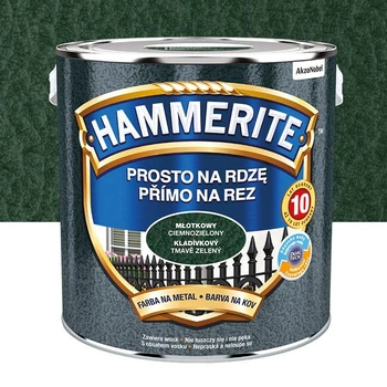 Фарба по металу Hammerite молоткова зелена Прямо по іржі 2.5л