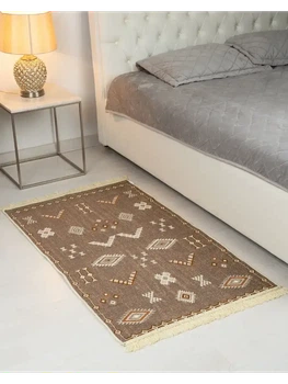 Килим двосторонній бавовняний 60x90 см Коричневий
