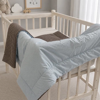 Плед детский MirSon №043 Poplin Waffle 09 Sleeping animals 90х110 см (2200013893448)