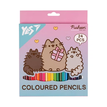 Олівці кольорові Yes 24 кольорів Pusheen Stormy and Pip, 290741
