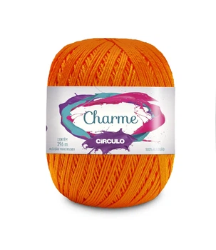 4445 CHARME пряжа (100% мерс.бавовна, 150гр. 396м. ), жовтогарячий