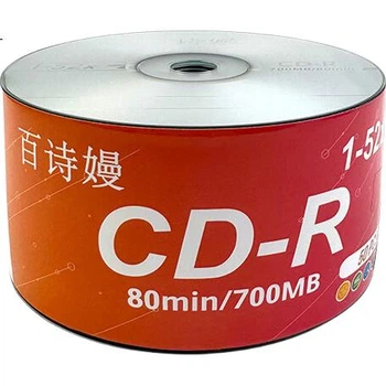 Диски CD-R Baishiman/записываемые диски со скоростью 52x/700 МБ, чистые диски, упакованные в термоусадочную пленку, 50 штук.