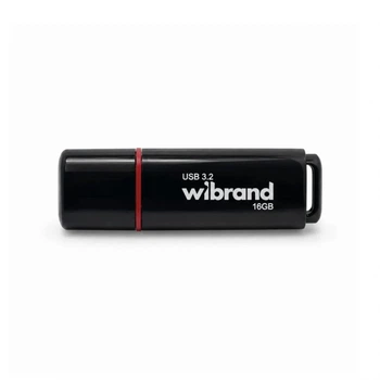 Флешка Wibrand Scarab 16 ГБ USB 3.2 Gen 1 пластикова з кришкою чорна