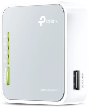Маршрутизатор TP-LINK TL-MR3020 N300, 1xFE LAN/WAN, 1xUSB2.0 для 3G/4G/LTE