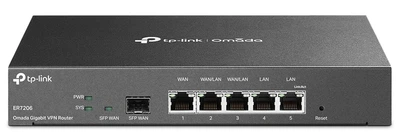 Мультисервисный маршрутизатор TP-LINK 2xGE LAN 1xGE WAN 1xSFP черный