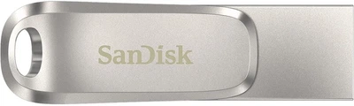 Накопитель SanDisk металлический 512 ГБ USB 3.2 Type-A Type-C Серебряный