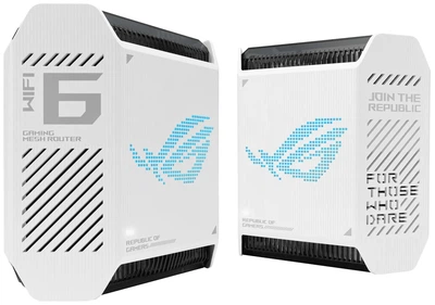 Система WiFi-Mesh ASUS ROG Rapture GT6 AX10000, 3xGE LAN, 1x2.5GE WAN, 1xUSB 3.2, 2мод, белый.