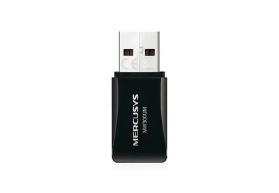 WiFi адаптер MERCUSYS MW300UM N300 USB 2.0 300 Мбит/с 17,2х42,9х8,5 мм черный