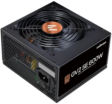 Блок питания Zalman GV2SE (600W) 88%, 80+ Bronze, 120мм, 1xMB 24pin(20+4), 1xCPU(4pin+8pin), 4xMolex, 6xSATA, 2xPCIe 8pin(6+2)