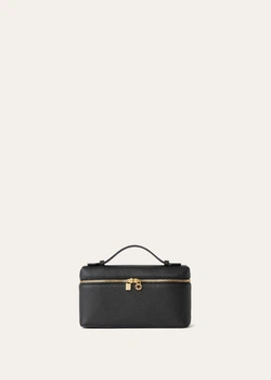 Сумка женская с логотипом Loro Piana Extra Smooth skin L19 Черный