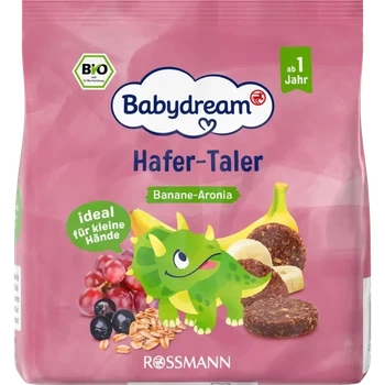 Вівсяні снеки Babydream з бананом та аронією для дітей від 12 місяців, 75 г