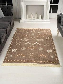 Килим двосторонній бавовняний 160x230 см Коричневий