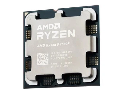 Процесор (AM5) Ryzen 5 7500F, Tray, 6x3.7 ГГц (Turbo Boost 5.0 ГГц), L3 32Мб, Zen 4, 5 нм AMD (2000003569922)