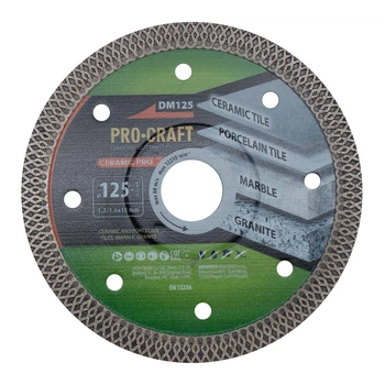 Диск алмазний ріжучий Ceramic PRO-CRAFT DM-125 DM1250