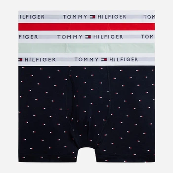 Набор трусов боксеров мужских хлопковых Tommy Hilfiger 581922155 XL 3 шт Красный/Мятный/Черный (1162573079)