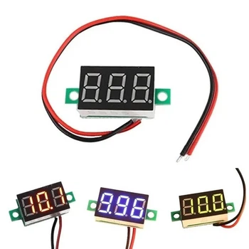 Цифровой вольтметр Digital автомобильный постоянного тока три провода DC 0-100V 4.5-30В (0476)