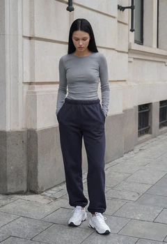 Женские спортивные штаны стаф темно-серые на флисе с логотипом Staff ki dark gray logo fleece XXS (404448)