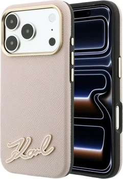 Чохол для смартфона Apple iPhone 18 Pro/17 Pro Karl Lagerfeld Grained with Resin Signature Logo MagSafe Pink (KLHMP18L6PWKSRSP)