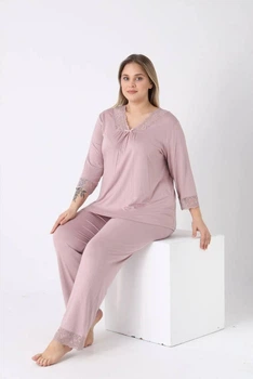 Пижама Cotpark лонгслив, брюки 2XL пудра 30465-B-02