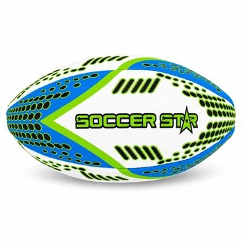М'яч для регбі розмір No3 тренувальний Soccer Star 5341-3 для гравців 6-9 років White-Blue-Green
