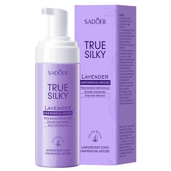 Пінка-мус для депіляції SADOER TRUE SILKY Lavender Hair Removal Mousse 150 г, (Z6-04011)
