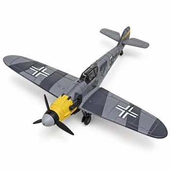 Модель самолета BF-109 German fighter 20*18CM (серый с желтым двигателем)