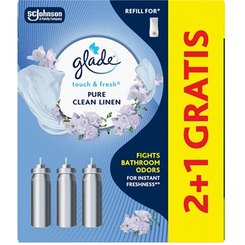 Набір змінних блоків для освіжувача повітря Glade Touch & Fresh Pure Clean Linen 2+1