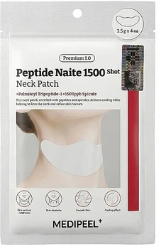 Пептидні патчі для шиї зі спікулами 4 шт Medi Peel Premium Peptide Naite 1500 Shot Neck Patch