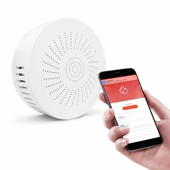 Wi-Fi датчик витоку газу Tuya 2.4 ГГц, LPG і природний газ, сирена 85 дБ, повідомлення на смартфон, Smart Life, 5V