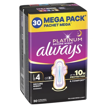 Гігієнічні прокладки Always Platinum Secure Night (Розмір 4) 30 шт